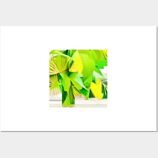 Tropical Leaves in a Vase Posters and Art